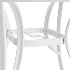 Round Water Wave Glass Top Outdoor Dining Table, White -Patio Furniture Shop round water wave glass top outdoor dining table white 3