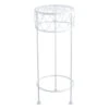 Round White Metal Plant Stand, Small