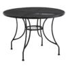 Round Wrought Iron Outdoor Dining Table, 42"