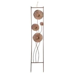 Rustic Metal Flowers Garden Stake, 49"