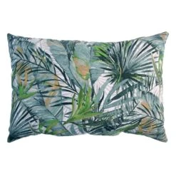 Sanya Blue Outdoor Lumbar Throw Pillow, 14x20