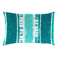 Sheila Turquoise Lumbar Outdoor Throw Pillow, 14x20