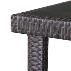 Smoke Glass-Top Outdoor Wicker Table, 42" -Patio Furniture Shop smoke glass top outdoor wicker table 42 2