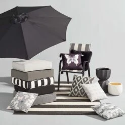 Sorvino Ash Premium Gusseted Outdoor Deep Seat Cushion -Patio Furniture Shop sorvino ash premium gusseted outdoor deep seat cushion 2