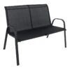 Stackable Black Sling Patio Settee