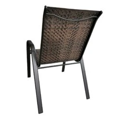 Stackable Brown Outdoor Woven Wicker Chair -Patio Furniture Shop stackable brown outdoor woven wicker chair 2