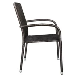 Stackable Outdoor Brown Wicker Chair -Patio Furniture Shop stackable outdoor brown wicker chair 2