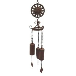 Patio Furniture Shop -Patio Furniture Shop sun face tiered metal wind chime 39 1
