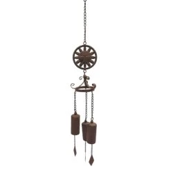 Sun Face Tiered Metal Wind Chime, 39"