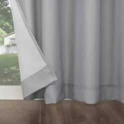 Sun Zero Darian Grey Outdoor Light Filtering Curtain Panel, 95" -Patio Furniture Shop sun zero darian grey outdoor light filtering curtain panel 95 4