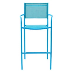 Sunny Club Blue Textilene Stackable Outdoor Barstool -Patio Furniture Shop sunny club blue textilene stackable outdoor barstool 1