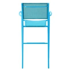 Sunny Club Blue Textilene Stackable Outdoor Barstool -Patio Furniture Shop sunny club blue textilene stackable outdoor barstool 4