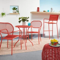 Sunny Club Coral Mesh Steel Outdoor Chair -Patio Furniture Shop sunny club coral mesh steel outdoor chair 5