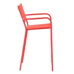 Sunny Club Coral Textilene Stackable Outdoor Barstool -Patio Furniture Shop sunny club coral textilene stackable outdoor barstool 2