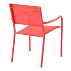 Sunny Club Coral Textilene Stackable Outdoor Chair -Patio Furniture Shop sunny club coral textilene stackable outdoor chair 3