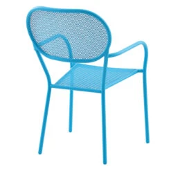Sunny Club Dark Blue Mesh Steel Outdoor Chair -Patio Furniture Shop sunny club dark blue mesh steel outdoor chair 3