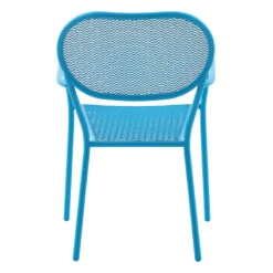 Sunny Club Dark Blue Mesh Steel Outdoor Chair -Patio Furniture Shop sunny club dark blue mesh steel outdoor chair 4