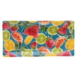 Sunny Club Fruit Mix Melamine Serving Tray, 18x9