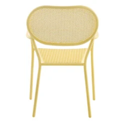 Sunny Club Light Yellow Mesh Steel Outdoor Chair -Patio Furniture Shop sunny club light yellow mesh steel outdoor chair 4