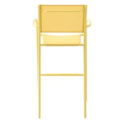 Sunny Club Light Yellow Textilene Stackable Outdoor Barstool -Patio Furniture Shop sunny club light yellow textilene stackable outdoor barstool 4