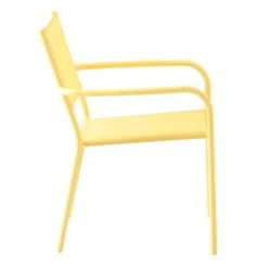 Sunny Club Light Yellow Textilene Stackable Outdoor Chair -Patio Furniture Shop sunny club light yellow textilene stackable outdoor chair 2