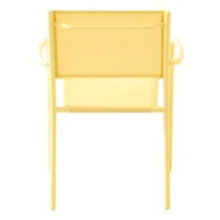 Sunny Club Light Yellow Textilene Stackable Outdoor Chair -Patio Furniture Shop sunny club light yellow textilene stackable outdoor chair 4