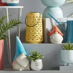 Sunny Club Outdoor Blue Terracotta Garden Gnome, 10" -Patio Furniture Shop sunny club outdoor blue terracotta garden gnome 10 2