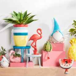 Sunny Club Outdoor Blue Terracotta Garden Gnome, 14" -Patio Furniture Shop sunny club outdoor blue terracotta garden gnome 14 2