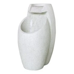 Tall White Fountain, 25"