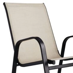Tan Sling Patio Rocking Chair -Patio Furniture Shop tan sling patio rocking chair 2