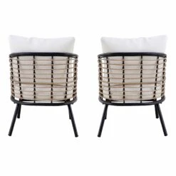 Tracey Boyd 2-Piece Steel & Wicker Outdoor Chair Set -Patio Furniture Shop tracey boyd 2 piece steel wicker outdoor chair set 3
