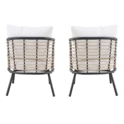 Tracey Boyd 2-Piece Steel & Wicker Outdoor Chair Set -Patio Furniture Shop tracey boyd 2 piece steel wicker outdoor chair set 5