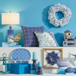 Tracey Boyd Set Of 3 Blue Patterned Serving Bowls -Patio Furniture Shop tracey boyd set of 3 blue patterned serving bowls 3