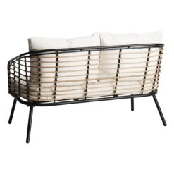 Tracey Boyd Steel & Wicker Outdoor Loveseat -Patio Furniture Shop tracey boyd steel wicker outdoor loveseat 3