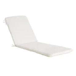 Tristin Heather White Basic Outdoor Chaise Lounge Cushion