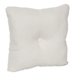 Tristin Heather White Outdoor Tufted Back Cushion