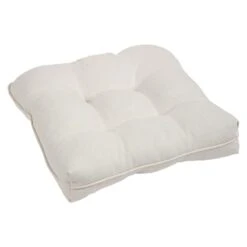 Tristin Heather White Premium Outdoor Wicker Seat Cushion