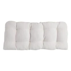Tristin Heather White Premium Outdoor Wicker Settee Cushion