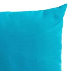 Turquoise Canvas Lumbar Outdoor Throw Pillow, 14x20 -Patio Furniture Shop turquoise canvas lumbar outdoor throw pillow 14x20 3
