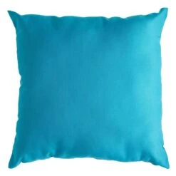 Turquoise Canvas Oversized Outdoor Throw Pillow, 20"