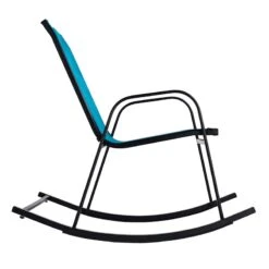Turquoise Sling Patio Rocking Chair -Patio Furniture Shop turquoise sling patio rocking chair 3