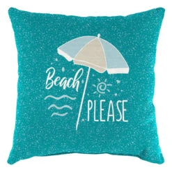 Ty Pennington Beach Please Umbrella Outdoor Throw Pillow, 16"