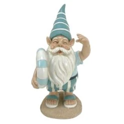 Ty Pennington Blue Beach Gnome Garden Statue, 12"