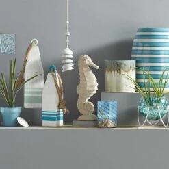 Ty Pennington Outdoor Blue Wooden Buoy -Patio Furniture Shop ty pennington outdoor blue wooden buoy 2