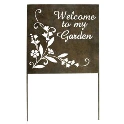 Welcome To My Garden Metal Garden Stake, 12x20