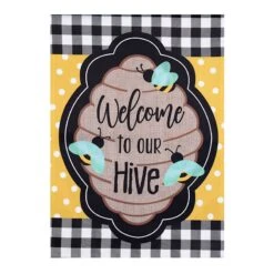 Welcome To Our Hive Garden Flag