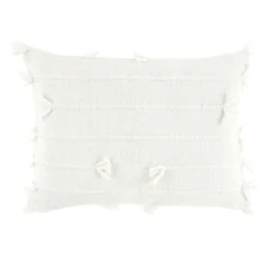 White Clifton Knots Outdoor Throw Pillow