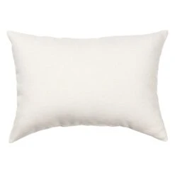 White Lumbar Throw Outdoor Pillow, 14x20