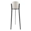 White Metal Flower Pot With Stand, Large