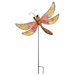 Yellow Dragonfly Garden Stake, 37.5"